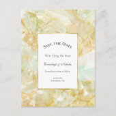 Champagne Burst Crystal Save the Date Postkarte (Vorderseite)