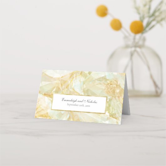 Champagne Burst Crystal Wedding Platzkarte (Rückseite)