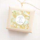 Champagne Burst Crystal Wedding Quadratischer Aufkleber