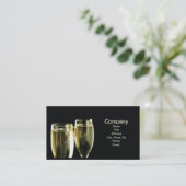 Champagne Business Cards Visitenkarte (Stehend Vorderseite)