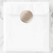 Champagne Calligraphy Monogram Wax Siegel Stickers (Tasche)
