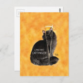 Champagne Cat Postkarte (Vorne/Hinten)
