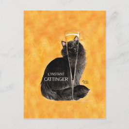 Champagne Cat Postkarte