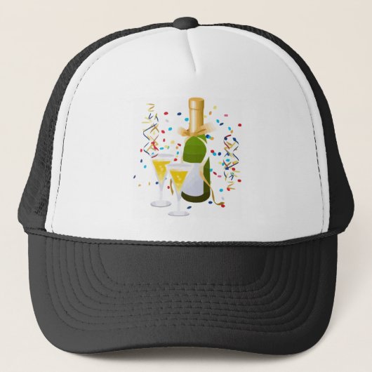 Champagne Celebration Truckerkappe (Vorderseite)