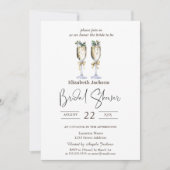 Champagne Champagne Beach Summer Brautparty Einladung (Vorderseite)