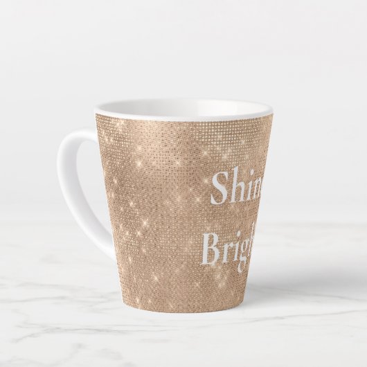 Champagne Champagne Gold Sparkle Glitz Weihnachten Milchtasse (Linke Ecke)