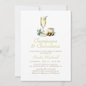 Champagne Charcuterie Bridal Dusche Einladung (Vorderseite)
