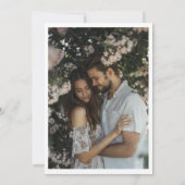 Champagne Cheers Handgezeichnetes FOTO Save The Date (Rückseite)