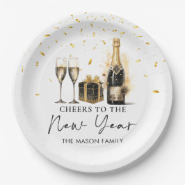 Champagne Cheers Silvester Party Paper Teller