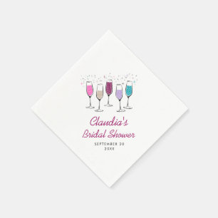 Champagne Chic Stilvolles Brautparty Serviette