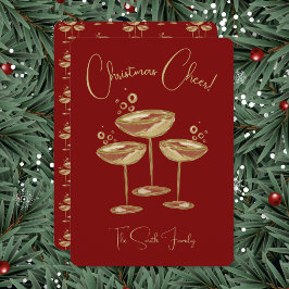 Champagne Christmas Card Feiertagskarte