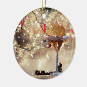 CHAMPAGNE-CHRISTMAS-KERAMIK KERAMIK ORNAMENT (Links)