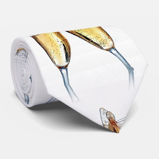 ***CHAMPAGNE CHRISTMAS & NEW YEAR** KRAWATTE (Gerollt)