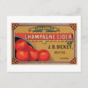 Champagne Cider JB Dickey, Newton, Kansas Postkarte
