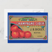 Champagne Cider Vintag Apple Crate Postkarte (Vorne/Hinten)