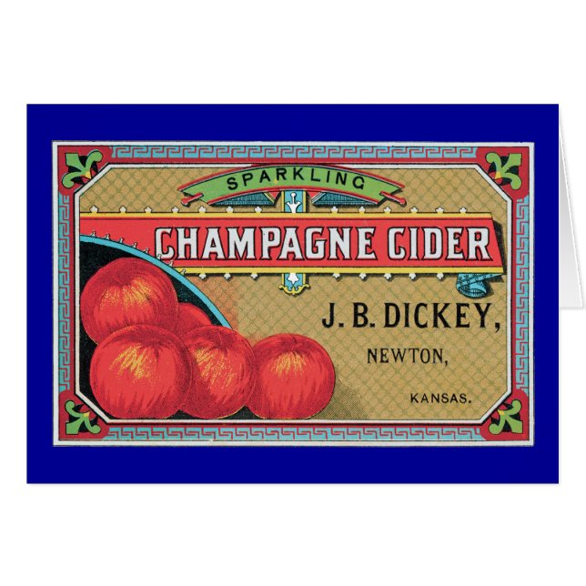 Champagne Cider Vintage Apple Crate Art (Vorderseite (Horizontal))
