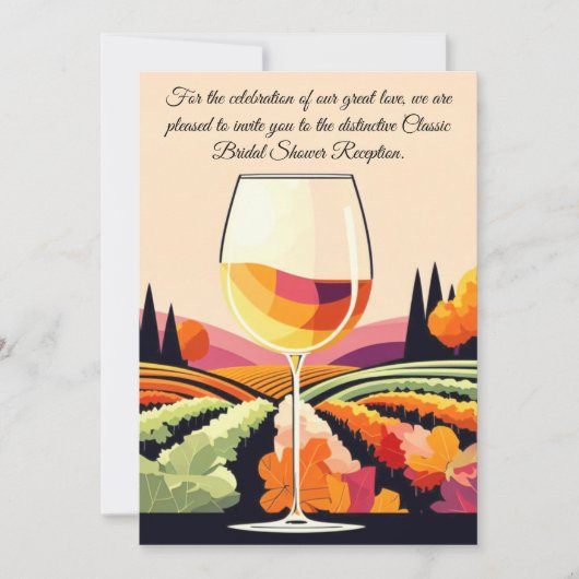 Champagne Classic Elegance Brautparty Einladung (Vorderseite)