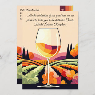 Champagne Classic Elegance Brautparty Einladung