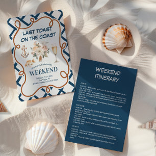 Champagne Coast Nautic Rose Bachelorette Einladung