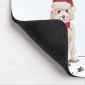Champagne Cockapoo Funny Christmas Dog mit Tree Mousepad (Ecke)
