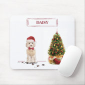 Champagne Cockapoo Funny Christmas Dog mit Tree Mousepad (Mit Mouse)