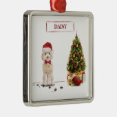 Champagne Cockapoo Funny Christmas Dog mit Tree Ornament Aus Metall (Rechts)