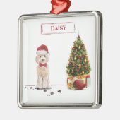 Champagne Cockapoo Funny Christmas Dog mit Tree Ornament Aus Metall (Links)