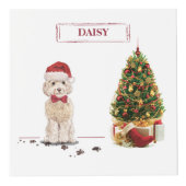 Champagne Cockapoo Funny Christmas Dog mit Tree Würfel (Rechts)