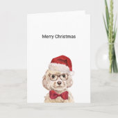 Champagne Cockapoo Weihnachtskarte Karte (Vorderseite)