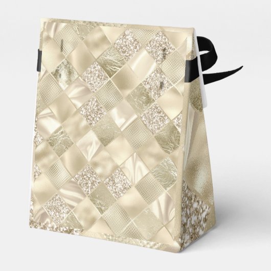Champagne Color Diamond Muster Geschenkschachtel (Rückseite)