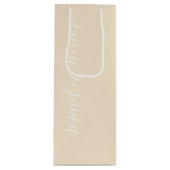 Champagne Color Stilisierte Script-Trauzeugin Geschenktüte Für Weinflaschen (Vorderseite)
