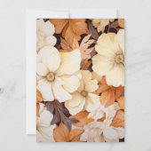 Champagne Colored Floral Wedding Einladung (Rückseite)