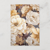 Champagne Colored Floral Wedding Guest Details Begleitkarte (Rückseite)