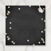 Champagne Confetti Wedding Vielen Dank Geschenkanhänger (Rückseite)