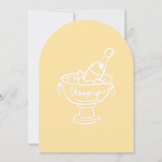 Champagne Coquette Einladung (Rückseite)