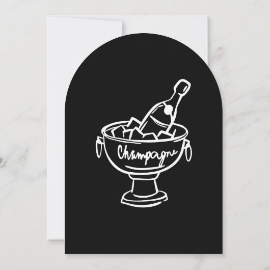 Champagne Coquette Einladung (Rückseite)