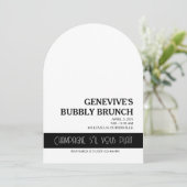 Champagne Coquette Einladung (Stehend Vorderseite)