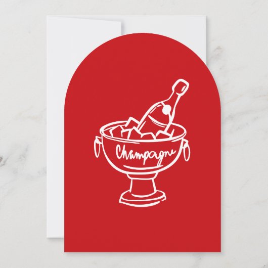 Champagne Coquette Einladung (Rückseite)