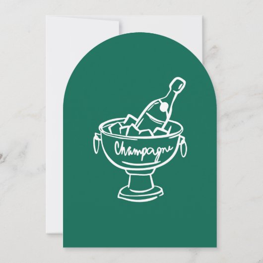 Champagne Coquette Einladung (Rückseite)