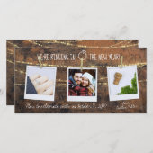 Champagne Cork 2021 Neujahr Rustikal Save the Date (Vorne/Hinten)