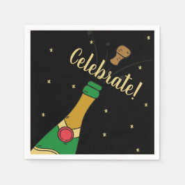 Champagne Cork Pop Special Celebrate Celebrate Cel Serviette