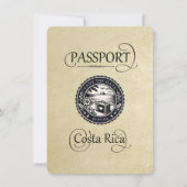 Champagne Costa Rica Passport Save The Date (Vorderseite)