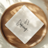 Champagne Coupe Cheers to Birthday Serviette