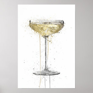 Champagne-Coupe-Cocktail Poster