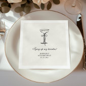Champagne Coupe Coquette Birthday Serviette