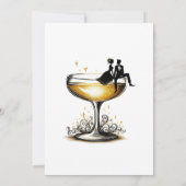 Champagne Couple Probe Dinner Einladung (Rückseite)