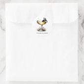 Champagne Couple Runder Aufkleber (Tasche)