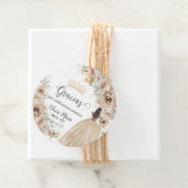 Champagne Cream Beige Floral Prinzessin Quinceañer Geschenkanhänger (Beispiel)