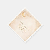 Champagne Crescent Moon Bridal Shower Serviette (Ecke)