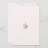 Champagne & Cupcakes Modernes Rosa Bridal Luncheon Einladung (Rückseite)